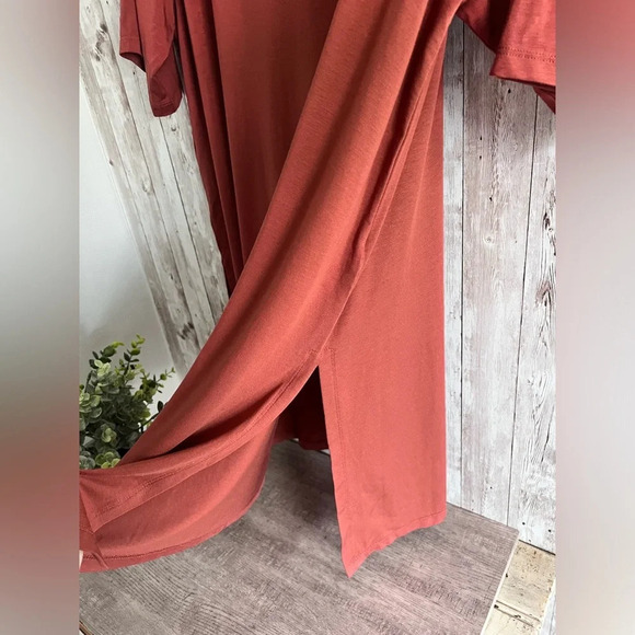 Eileen Fisher Jersey Knit Boatneck Tunic Tee Large - Picture 2 of 2